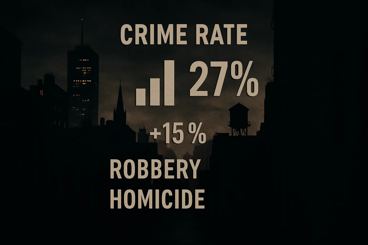 Visualização impactante da cidade ao anoitecer, refletindo sobre o mistério dos homicídios ocultos no Brasil.