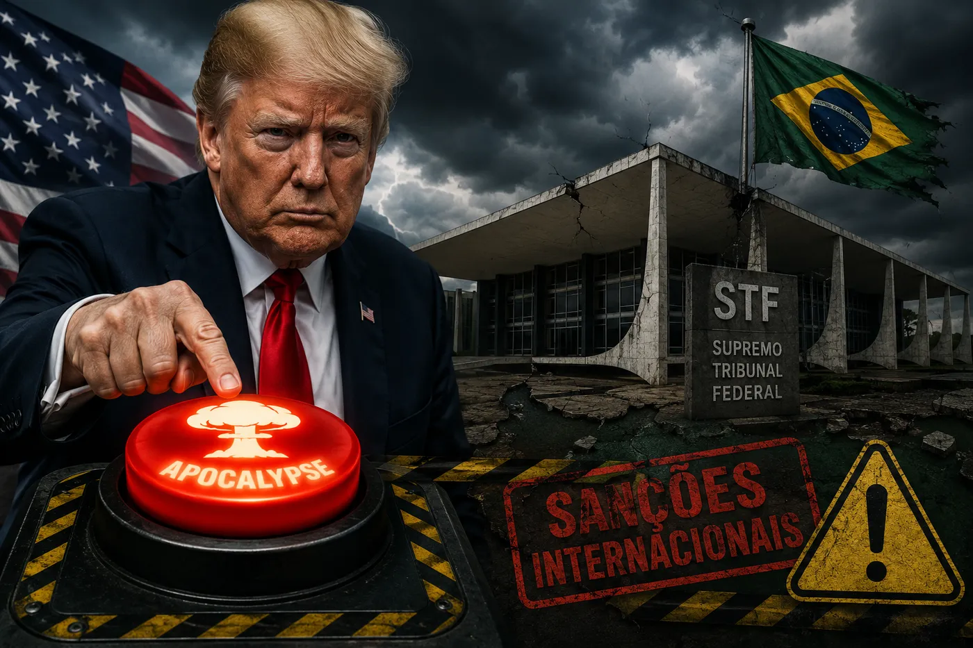 Trump Ativa Botão do Apocalipse para o STF: Brasil à Beira de Sanções Internacionais?